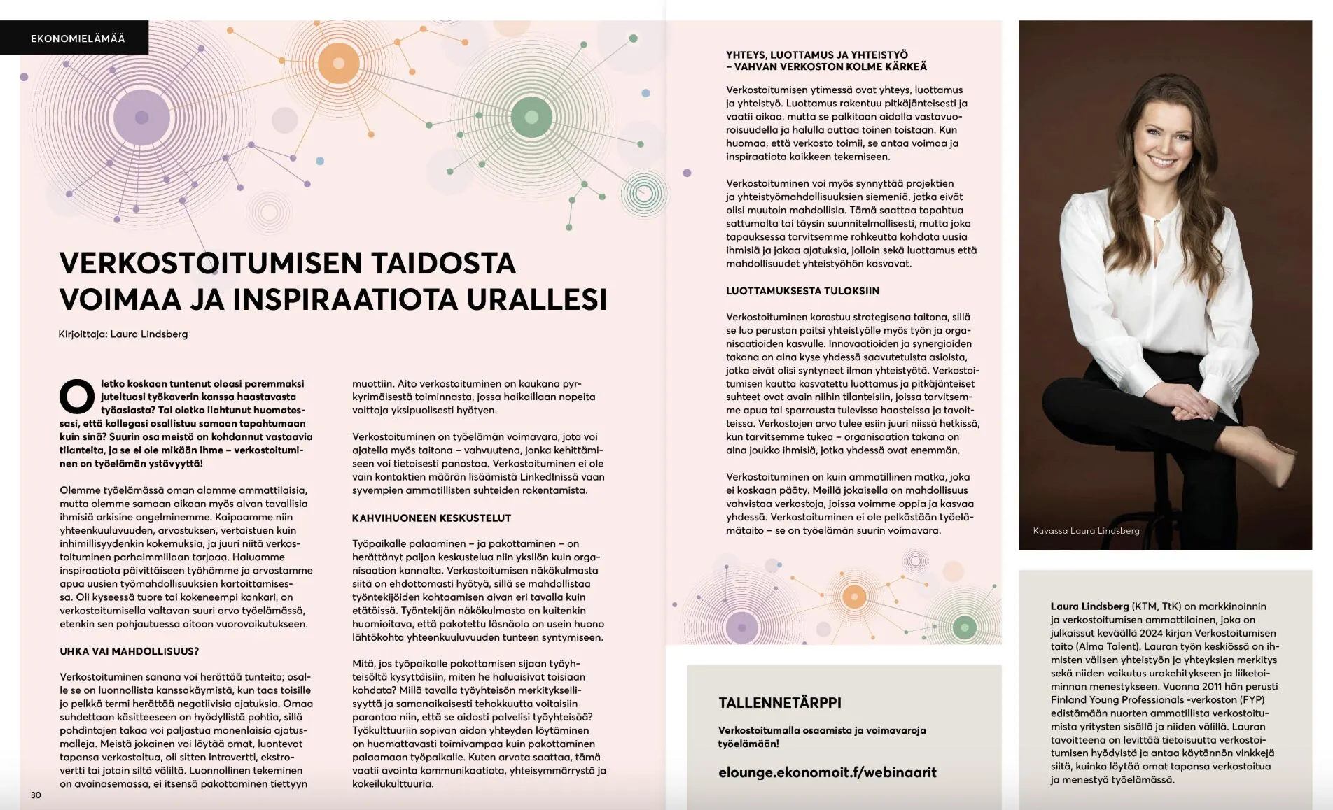 Verkostoitumisen taidosta voimaa ja inspiraatiota urallesi — Helsingin Ekonomit
